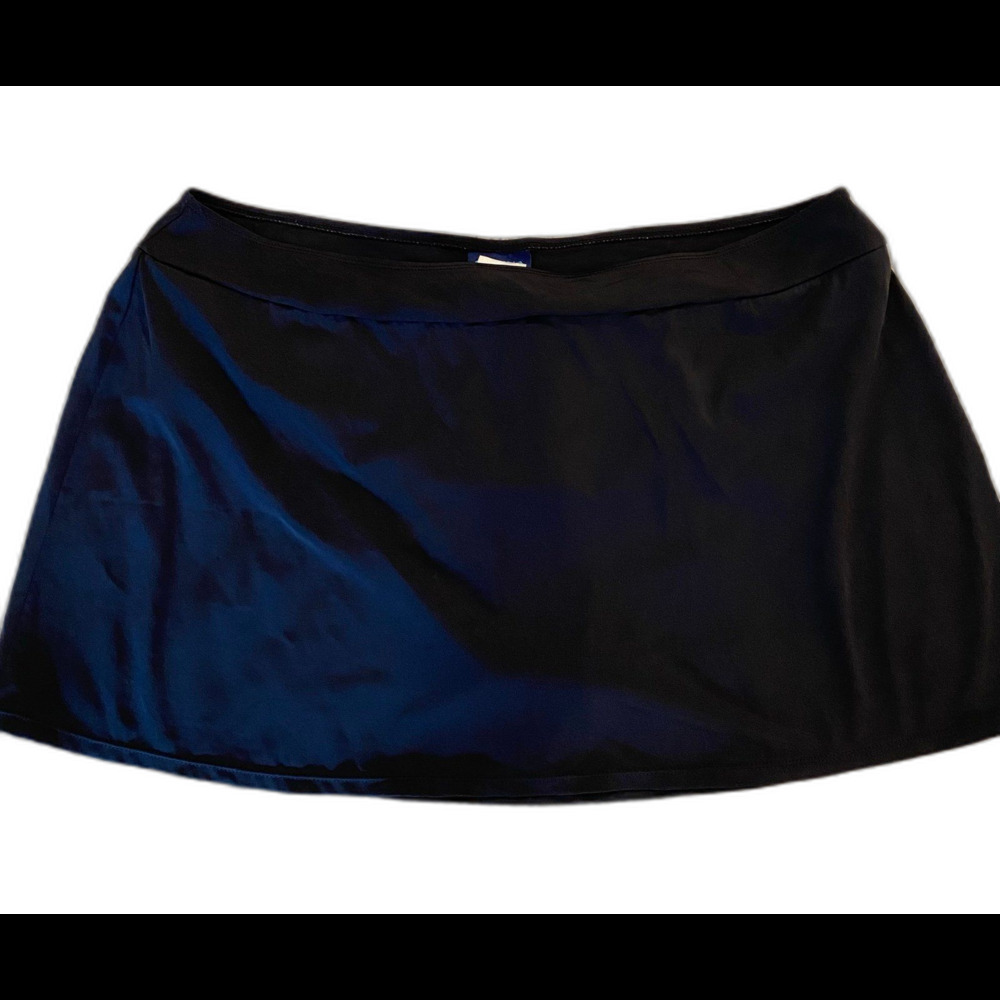 Perona Swimsuit Skirt Bottom Plus Size 22W Black Long Modest Pool Beach Cruise